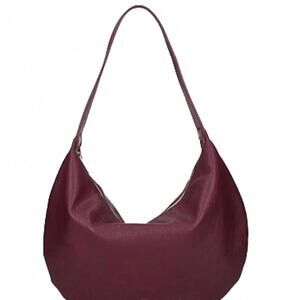 NEW TWO AMICIS women's all day leather hobo bag in red